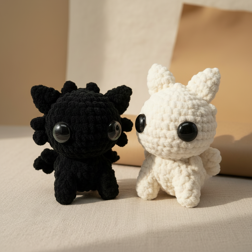 Les Krokmignons au crochet – mise en scène lifestyle
